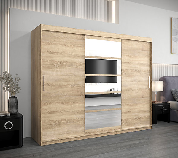 Armoire coulissante Roma 1 250, profondeur 62 sonoma