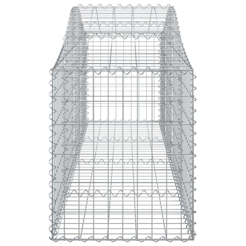 NNEVL Arched Gabion Baskets 2 pcs 200x50x60/80 cm Galvanised Iron