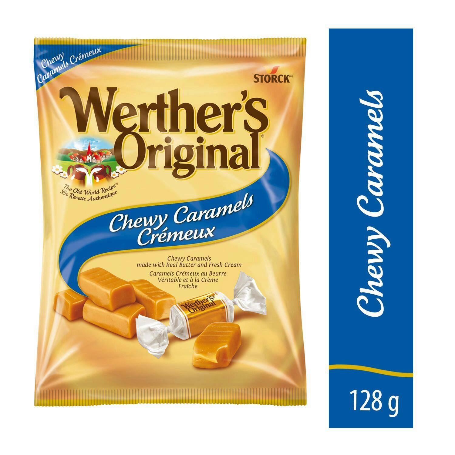 Werther's Original Chewy Caramels Soft Candy, 128-g