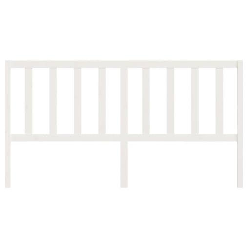 NNEVL Bed Headboard White 186x4x100 cm Solid Wood Pine