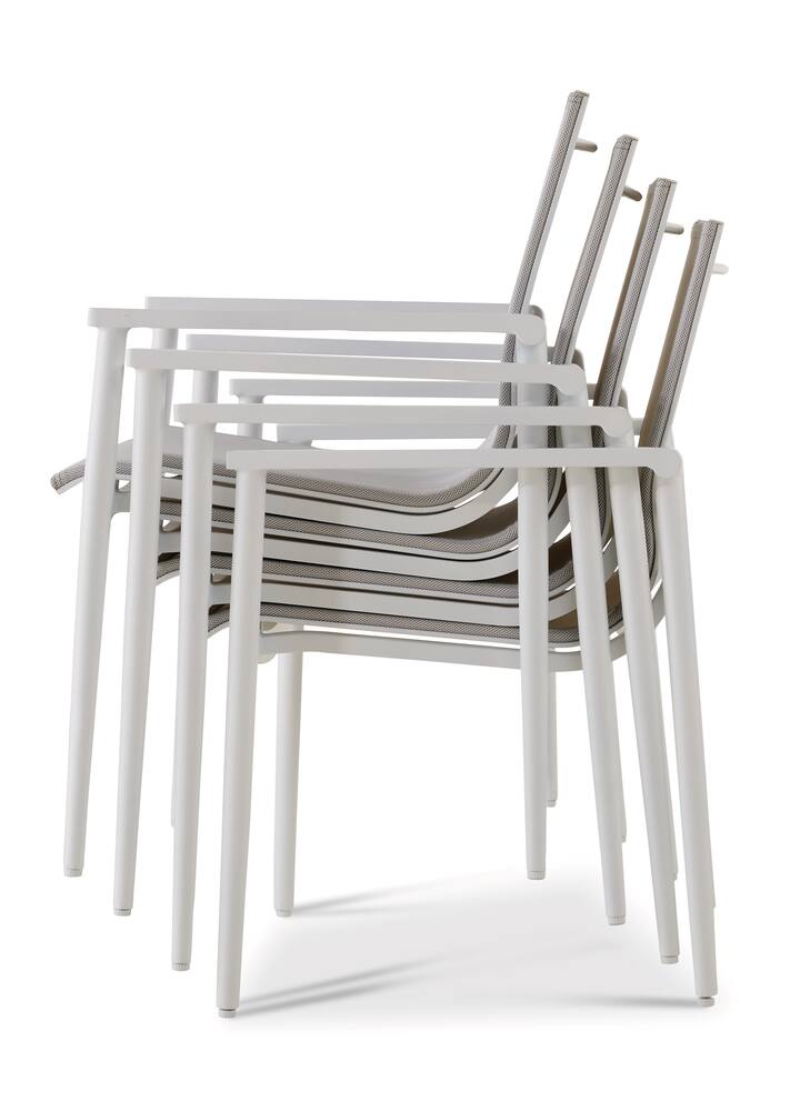 CANVAS Linnet Sling Outdoor/Patio Dining Set, White, 5-pc