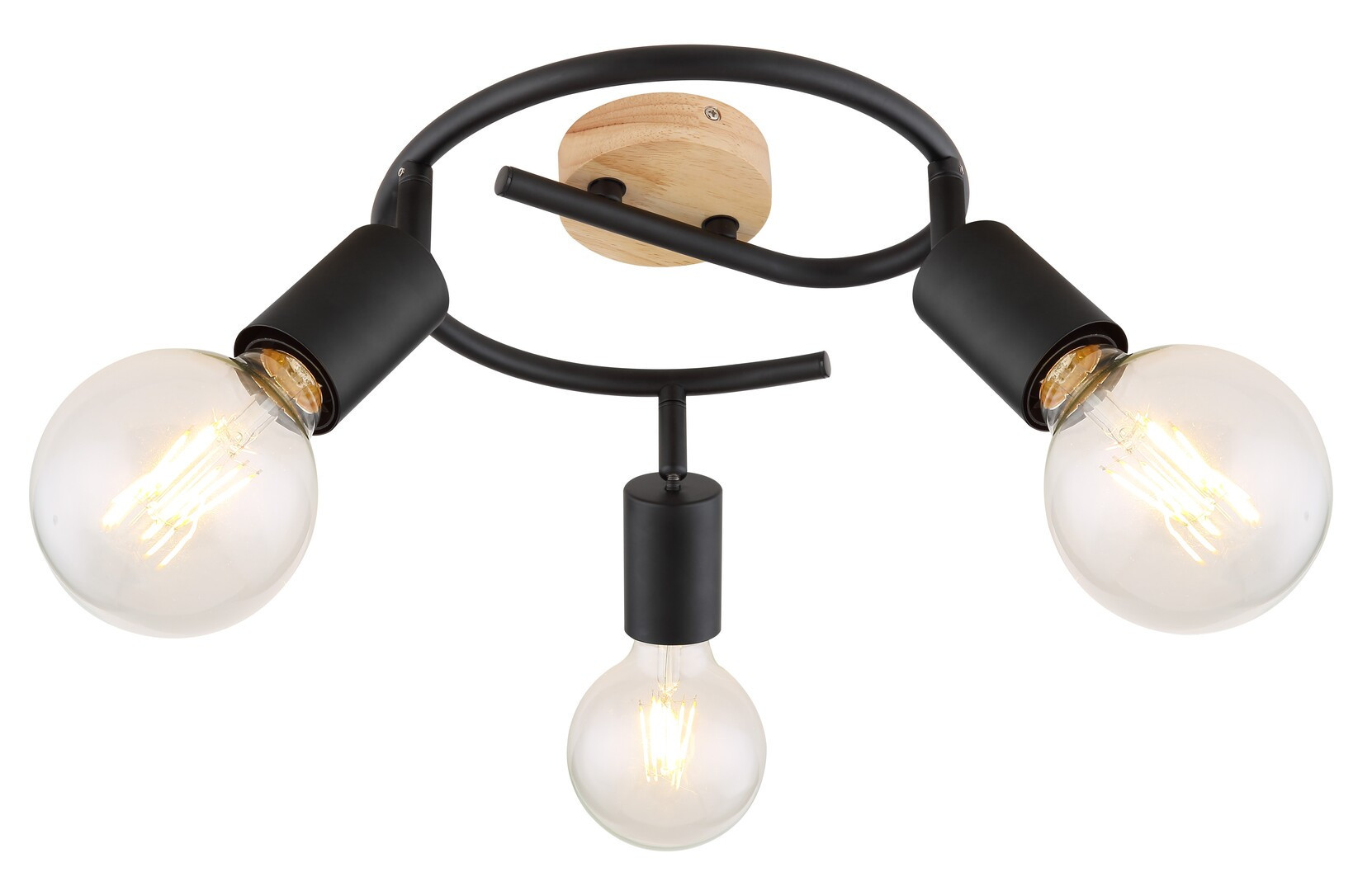 Lampa sufitowa czarna Pablo 3xE27x40W wym: 13,5x32x13,5 cm Rabalux