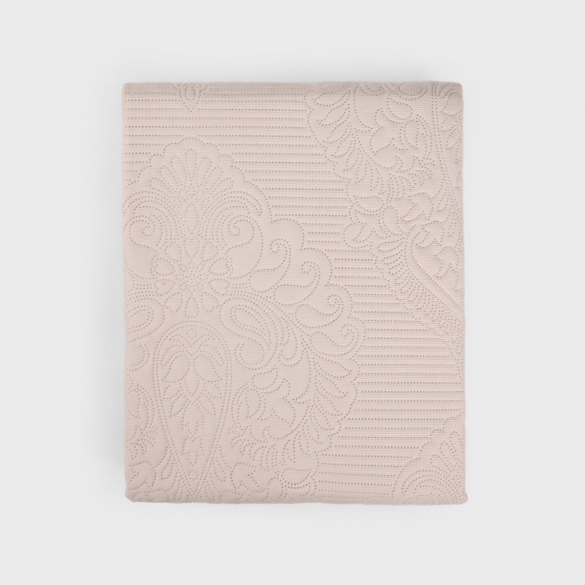 Narzuta LIPARI sztruksowa pikowana ze wzorem 200x220 cm