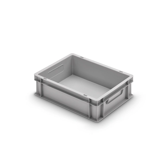 Kunststoffbox, geschlossen, BxHxL: 40 x 12 x 30 cm, grau