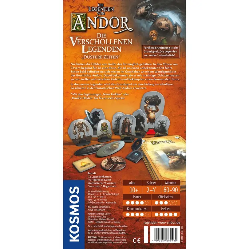 Kartenspiel Set bestehend aus verschiedenen Artikeln Die Legenden von Andor