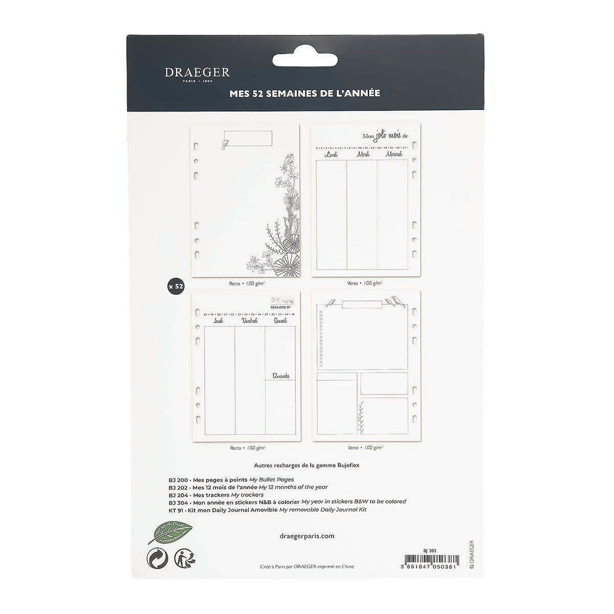 - Recharge bullet journal - pages semaines