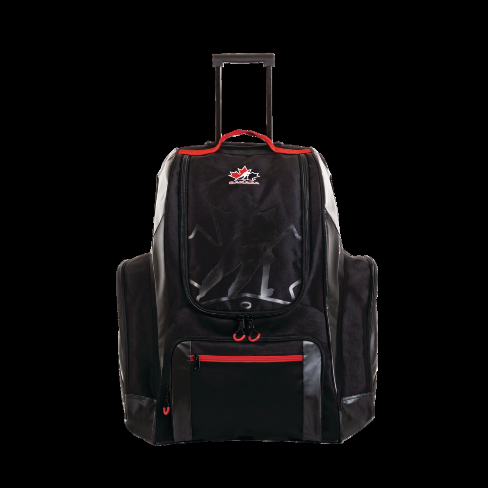 Hockey Canada Backpack Hockey Bag, Wheeled, Youth/Junior, Black, 26-in