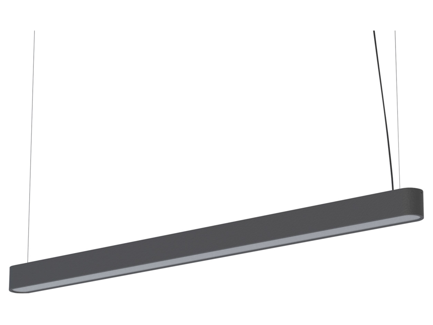 Lampa wisząca Soft LED 125 cm aluminiowa szara
