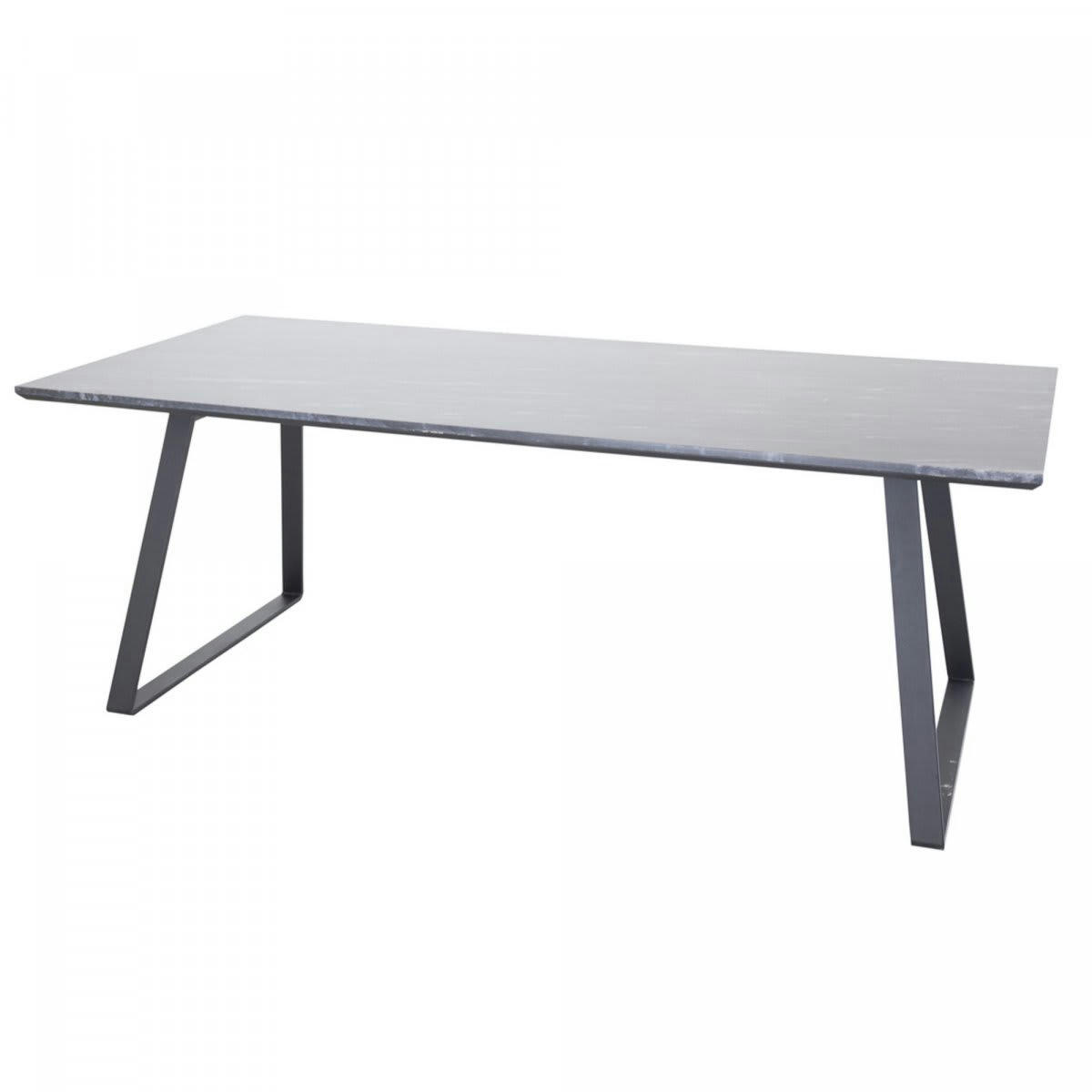 STAXIE - Table à manger 200x90cm en marbre