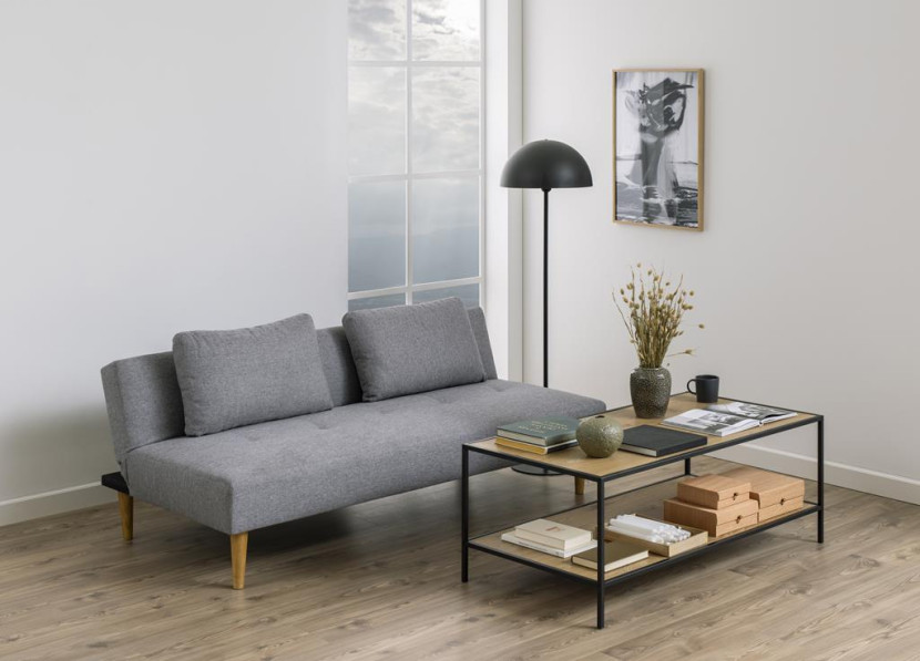 Sofa rozkładana nowoczesna Lucca szara dwuosobowa