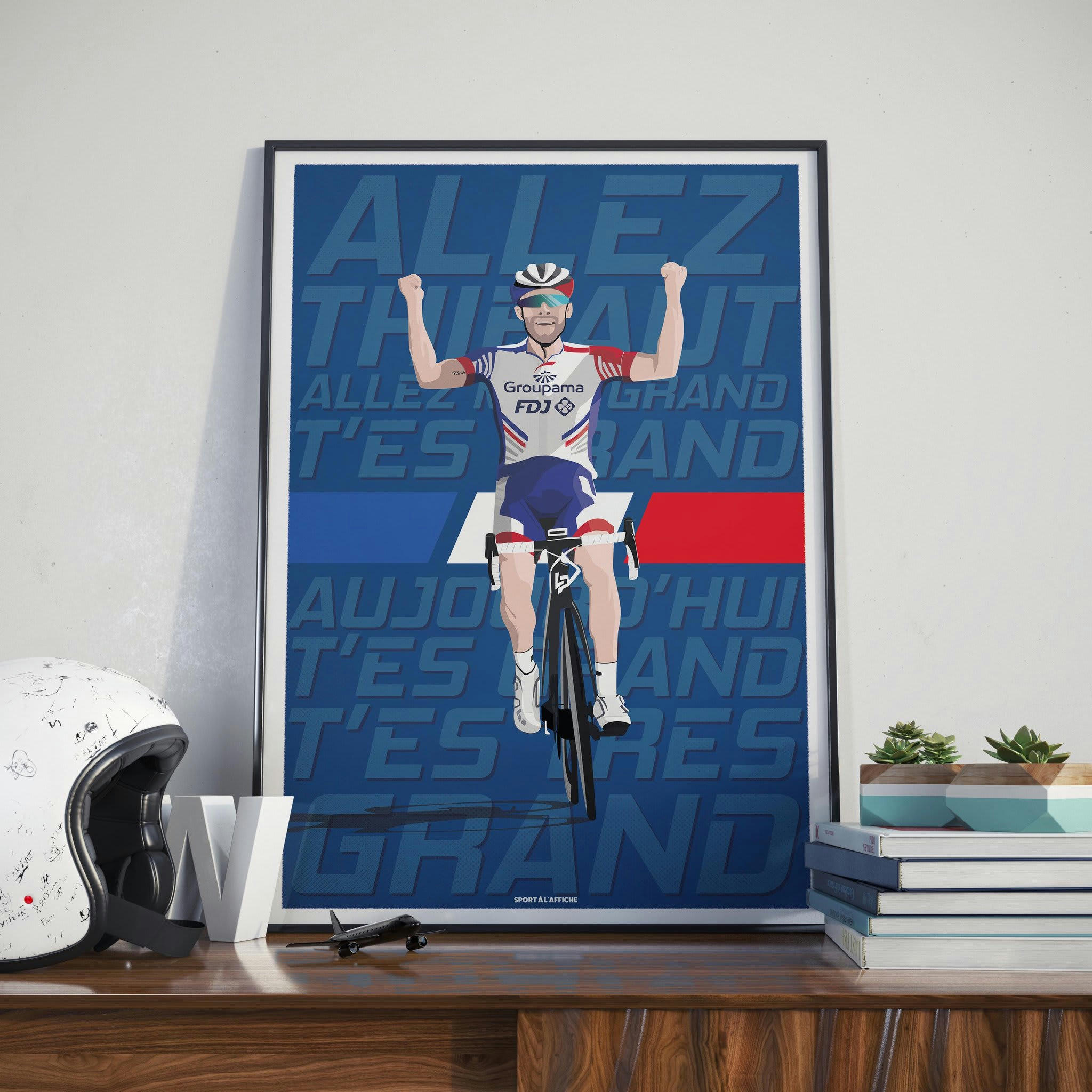 CYCLISME - Affiche Cyclisme - Thibault Pinot 40 x 60 cm