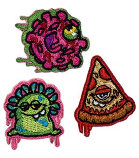 3ct Pizza Slice & Monsters Iron On Patches by hildie & jo
