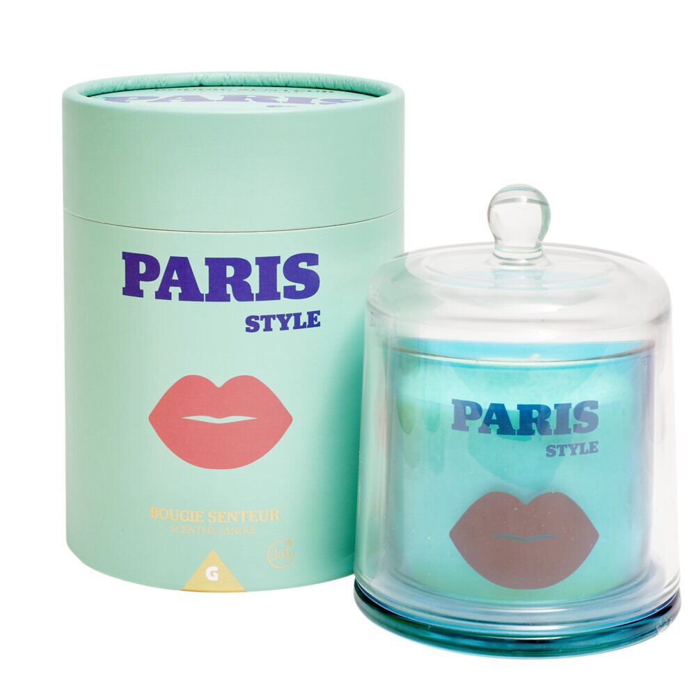 Bougie parfumée dans verre inspiration voyage Ø10,5xH13,5cm (4 modèles)