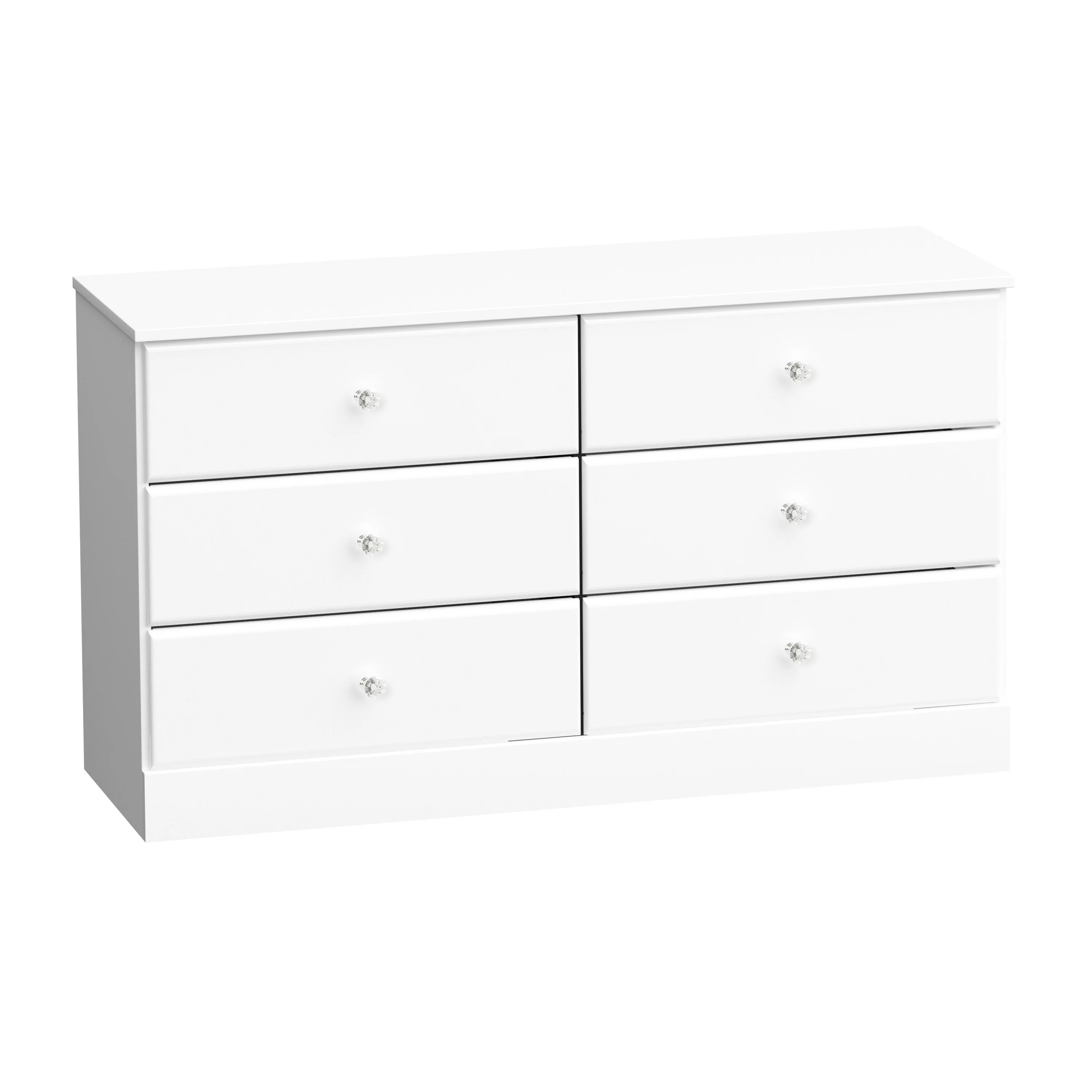 Prepac Astrid 6 Drawer Double Dresser for Bedroom, Wide Chest of Drawers, Bedroom Furniture,Traditional Furniture
