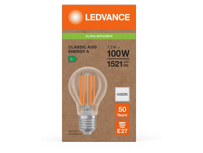 Żarówka LED BAŃKA E27 7,2Wz neutralną barwą światła