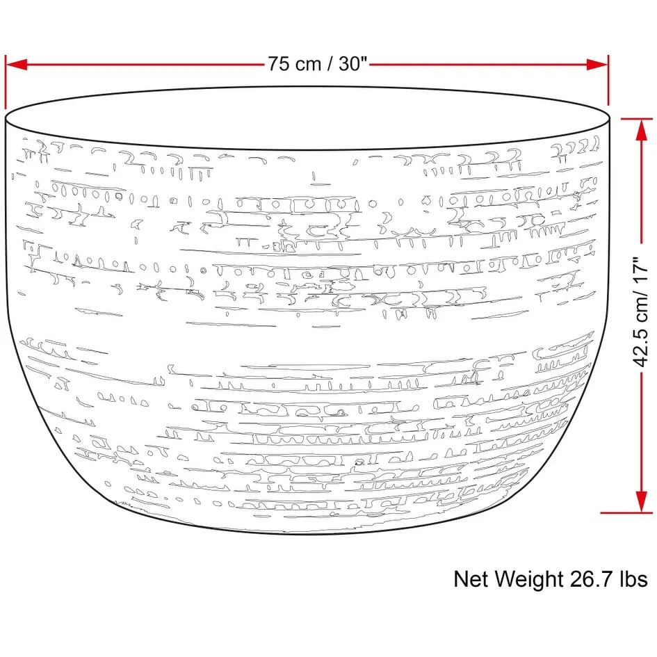 WYNDENHALL Jean 29.5 inch Wide Boho Metal Coffee Table & Fully Assembled