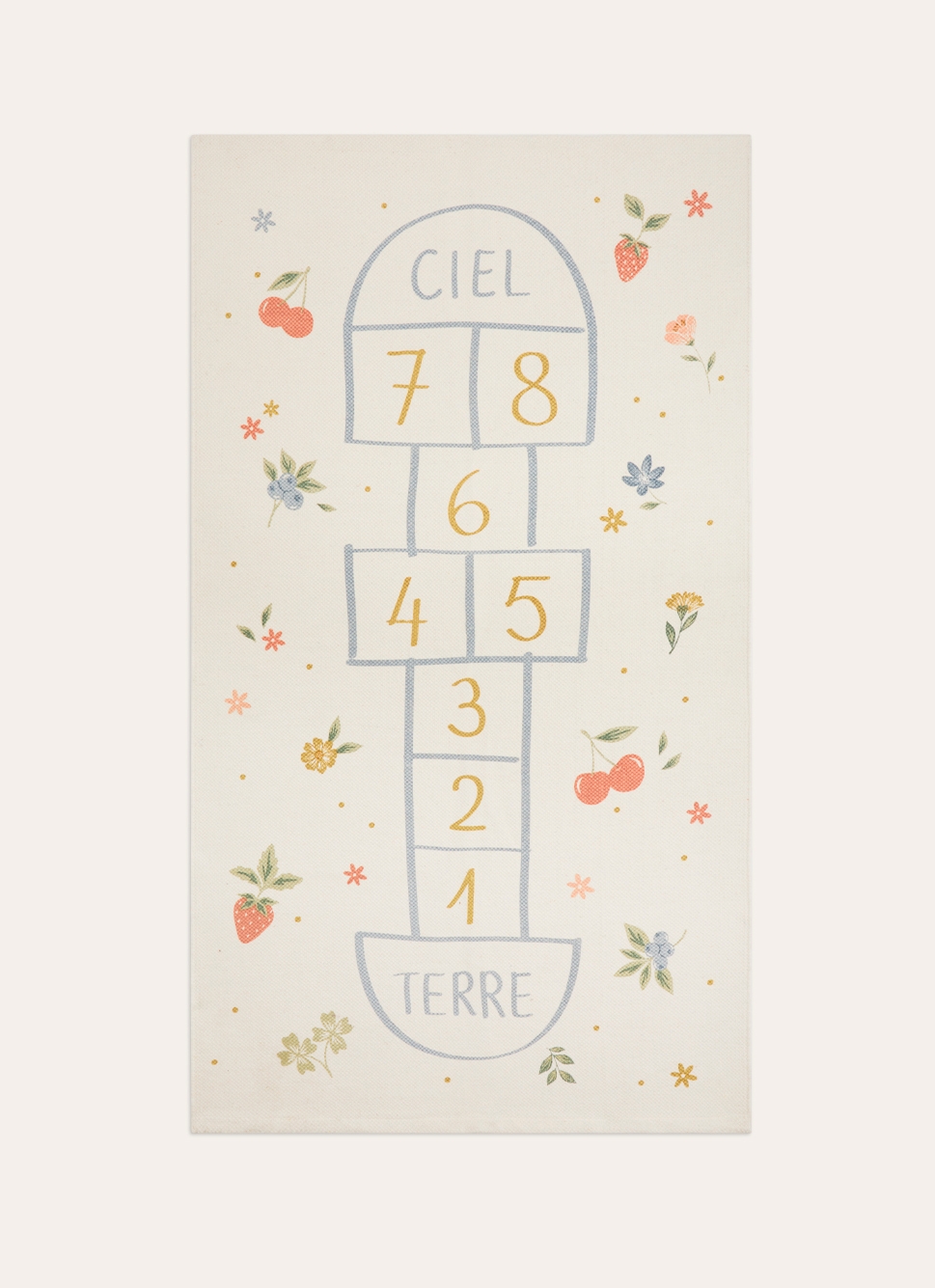 TAPIS ENFANT IMPRIMÉ MARELLE MULTICOLORE