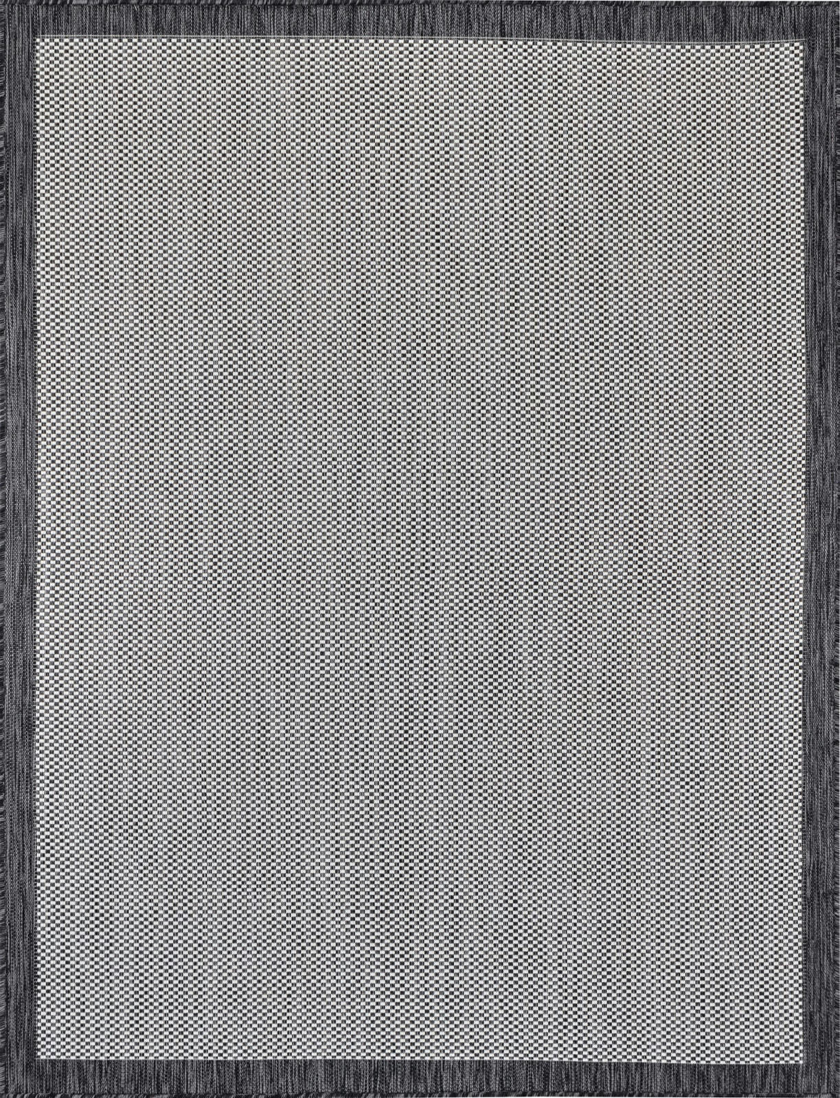 KACEY - Tapis d'Extérieur/Intérieur Anthracite/Ivoire 120x170