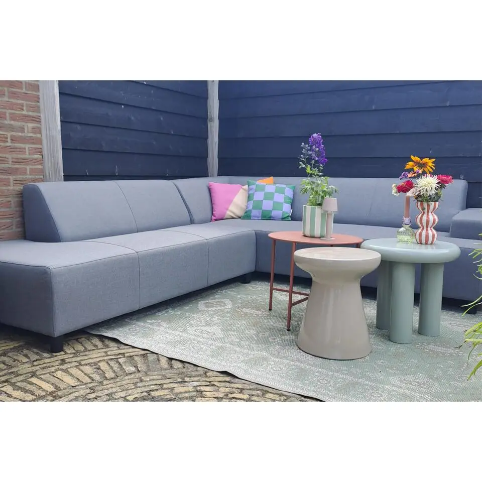 Malaga/Mindo - hoekbank loungeset chaise longue - lichtgrijs