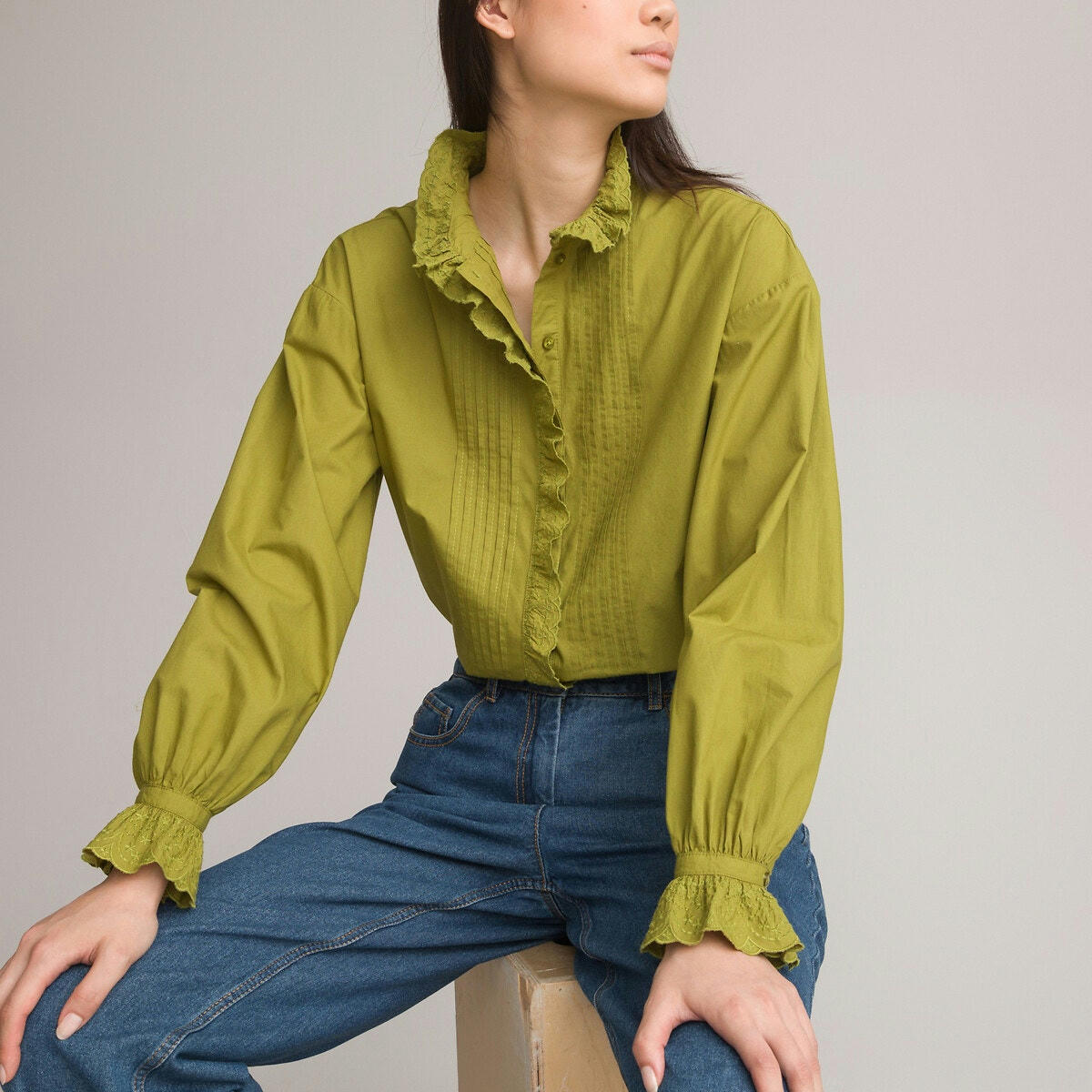 Chemise col victorien, manches longues