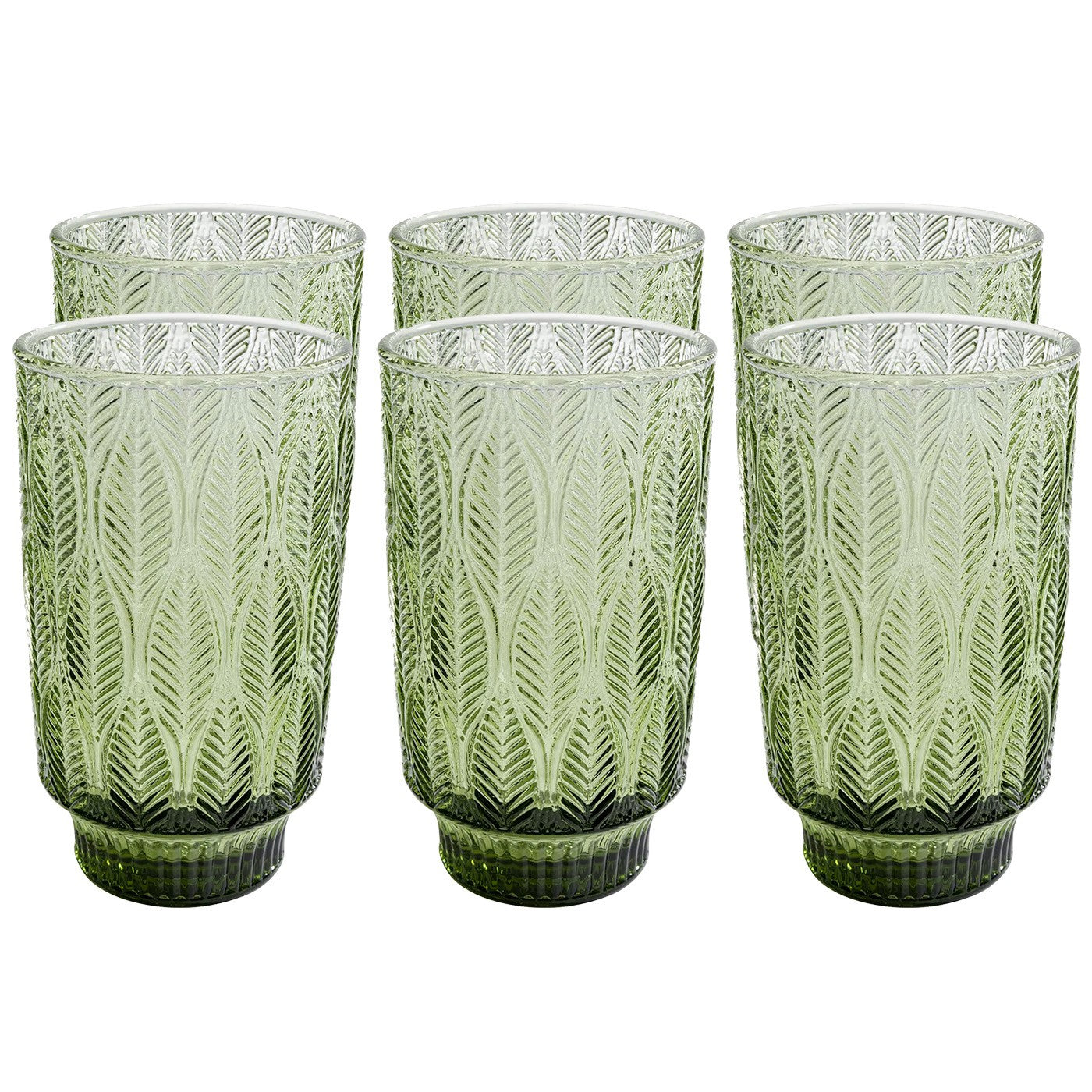 Waterglazen Fogli groen (6 set) Kare Design