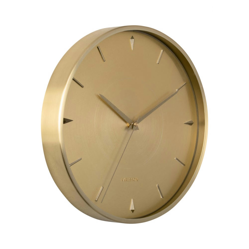 - Horloge murale aluminium doré D30cm