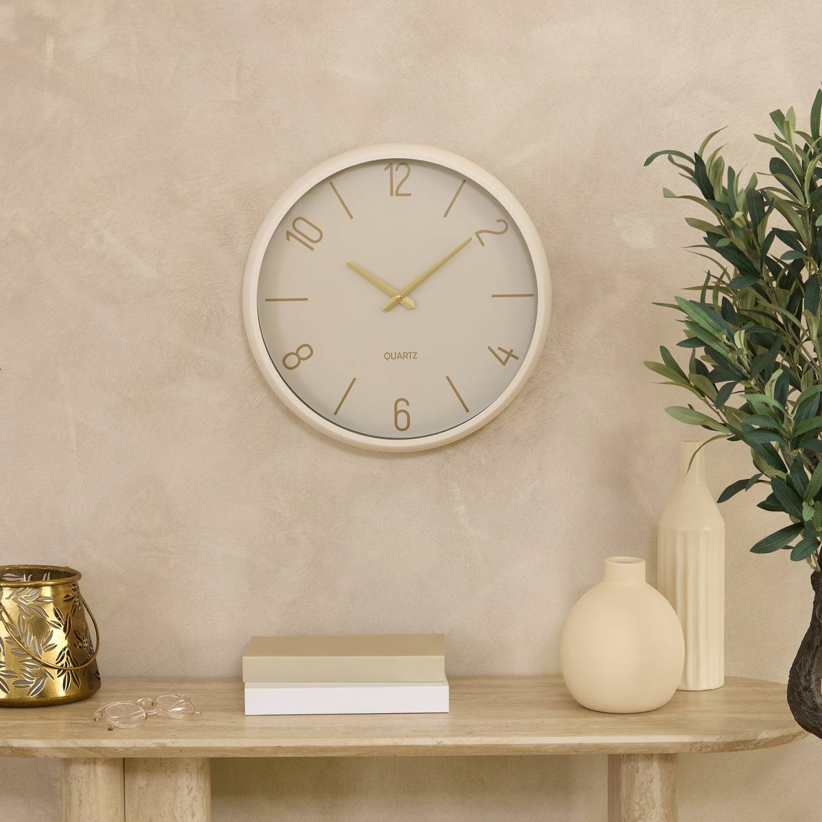 Clock "Yann" Gold, 38x6 cm