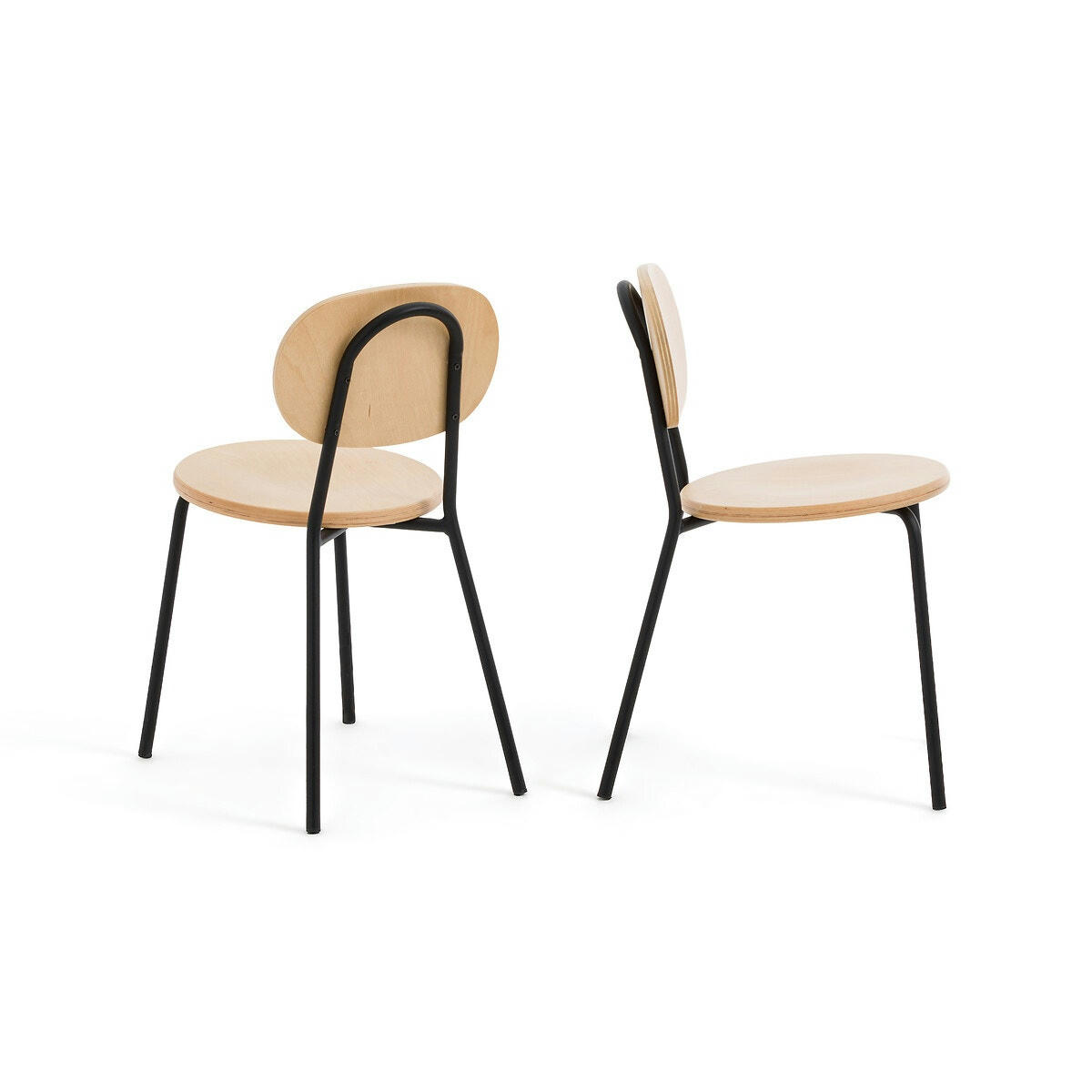 Lots de 2 chaises empilables, Loumi