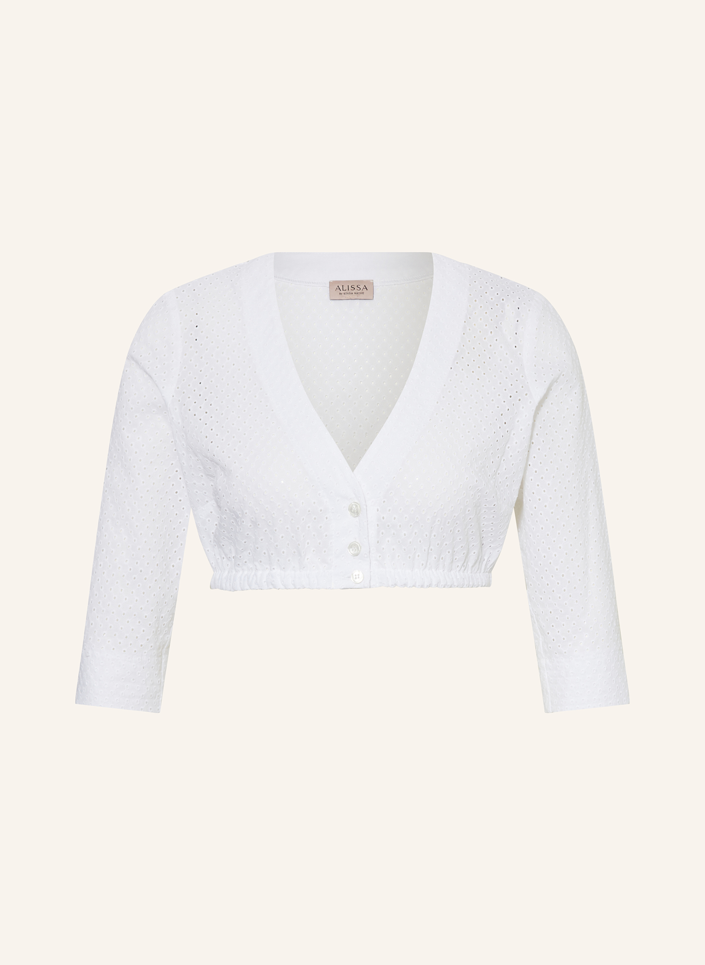 ALISSA BY KINGA MATHE Dirndlbluse ALISSA aus Lochspitze mit 3/4-Arm