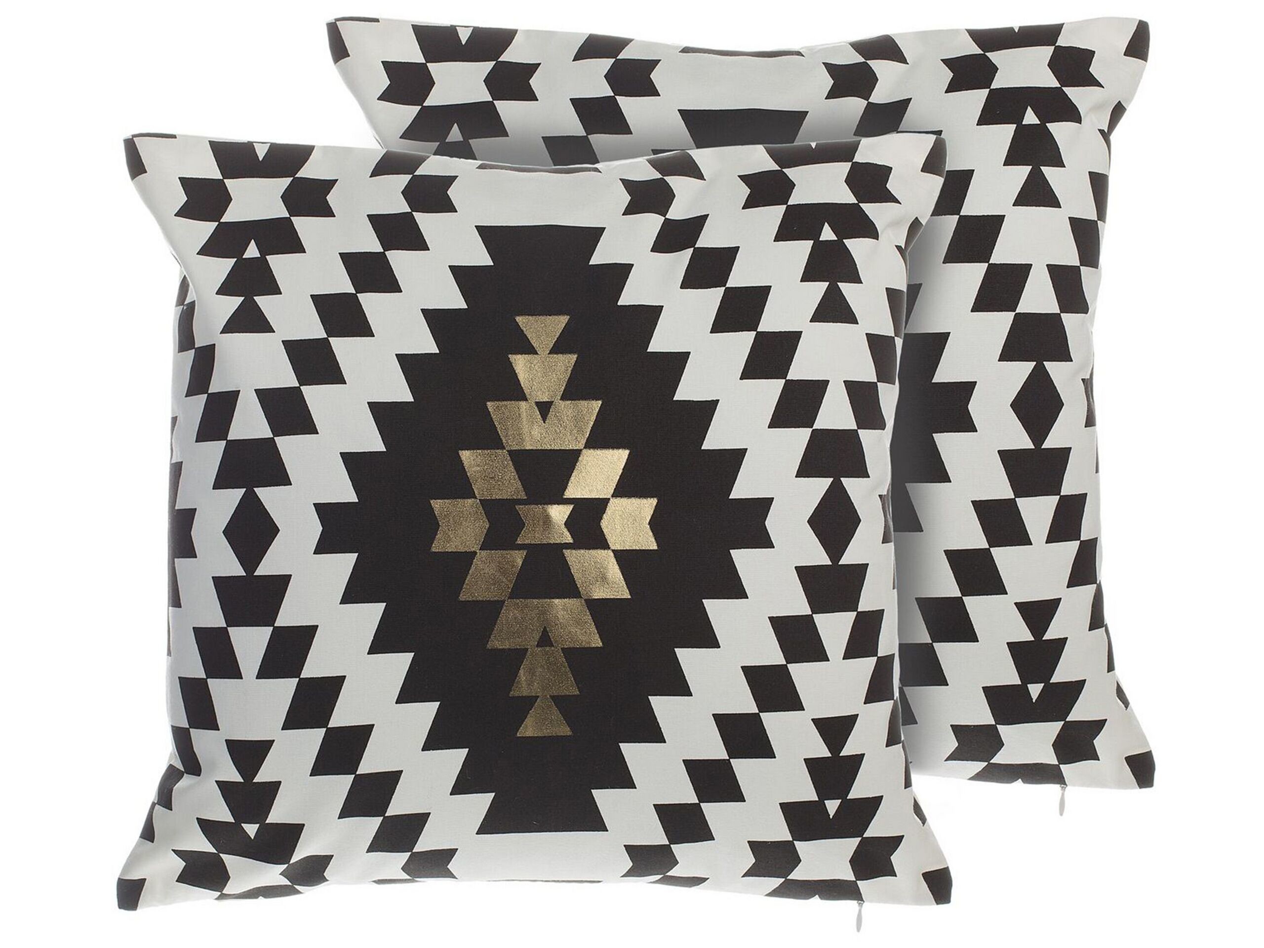 Zestaw 2 poduszki ozdobne 45x45 czarno-biała