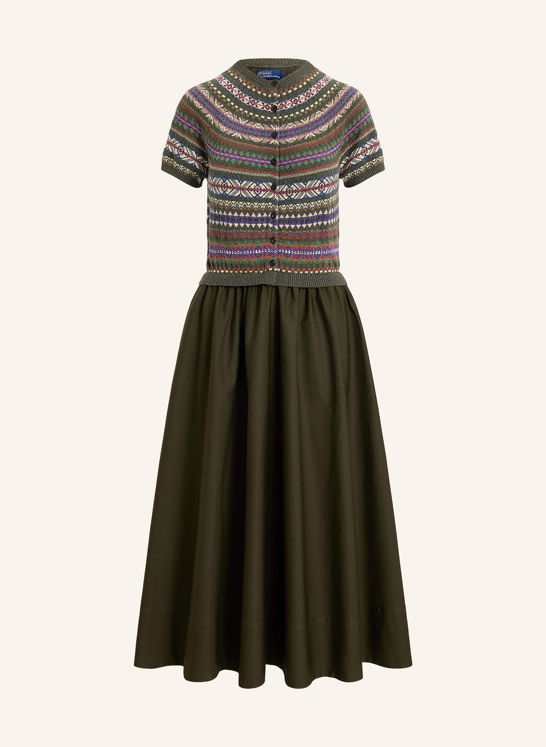 POLO RALPH LAUREN Kleid im Materialmix