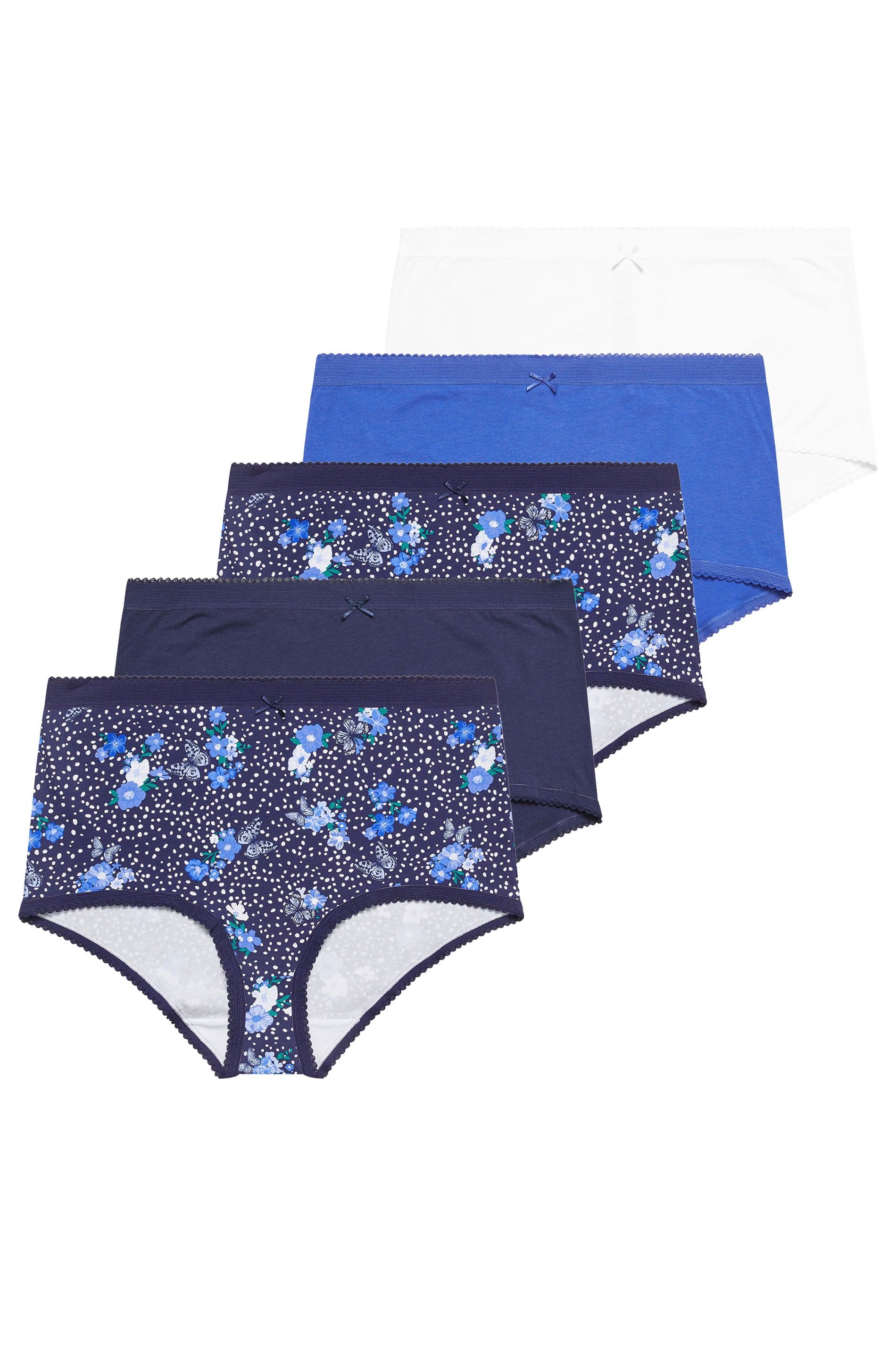 Yours 5 Pack Floral Butterfly Print Full Briefs