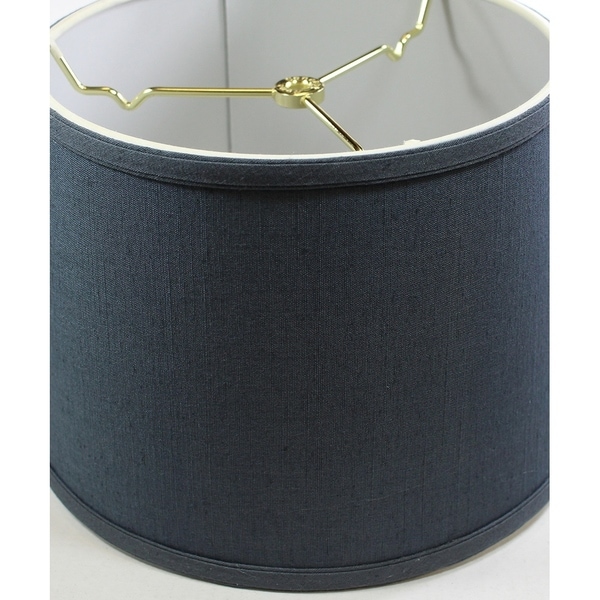 Hardback Shallow Drum Lamp Shade 10x12x8 Textured Slate