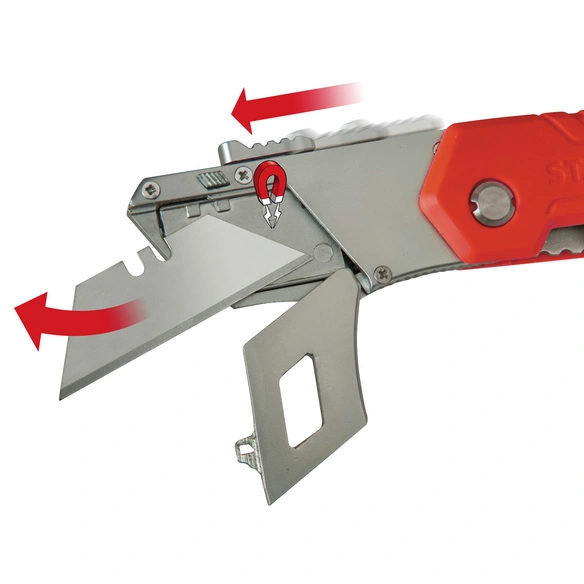 Sicherheitsklappmesser, 0-10-243, Rot, Metall