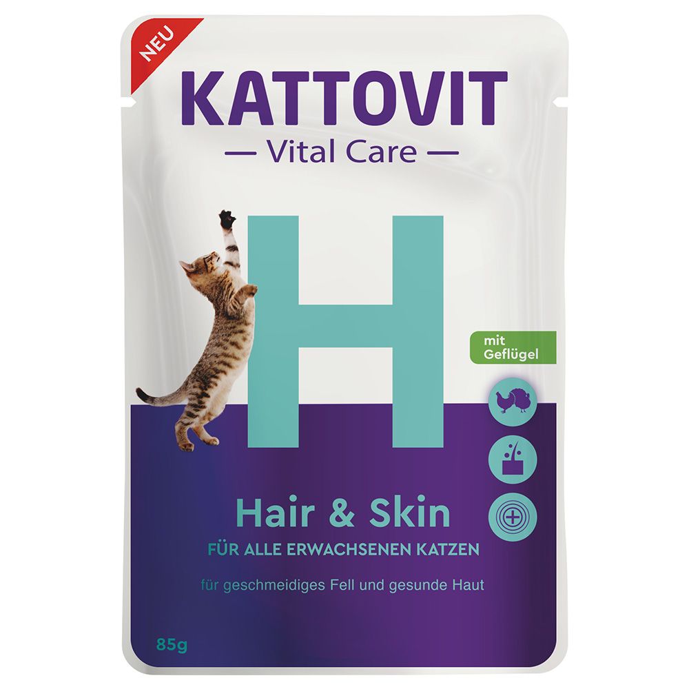 Kattovit Vital Care Hair & Skin Pouches with Poultry