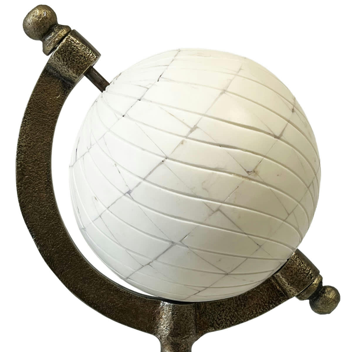 - Décoration globe terrestre or et crème