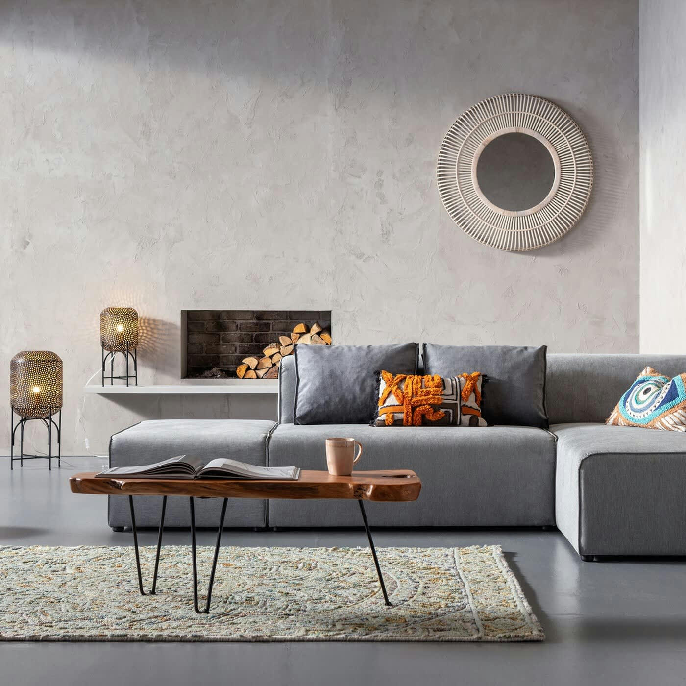 ASPEN - Table basse en teck massif et acier