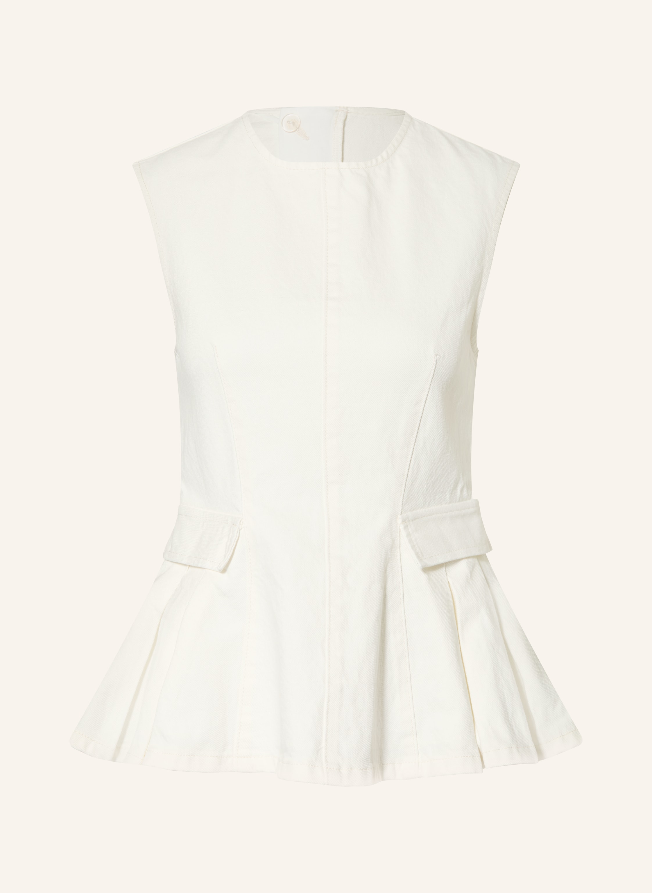 ROTATE Jeanstop PEPLUM mit Plissees