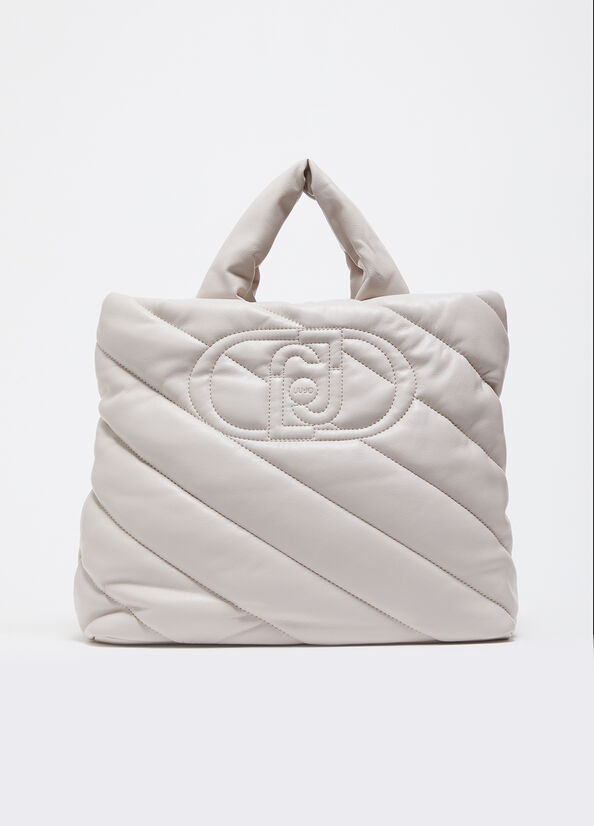 Shopping bag grande glossy matelass&eacute;