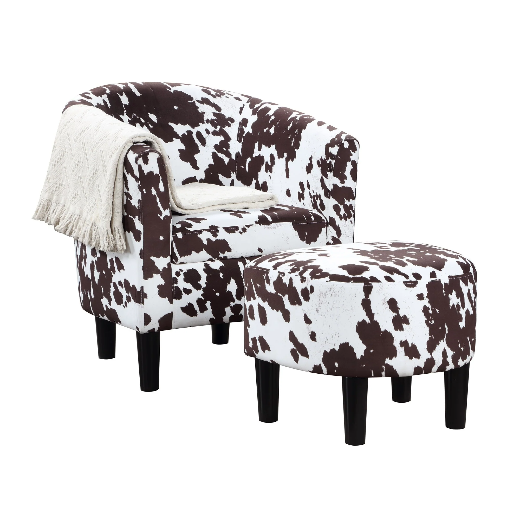 Convenience Concepts Take a Seat Churchill Accent Chair with Ottoman