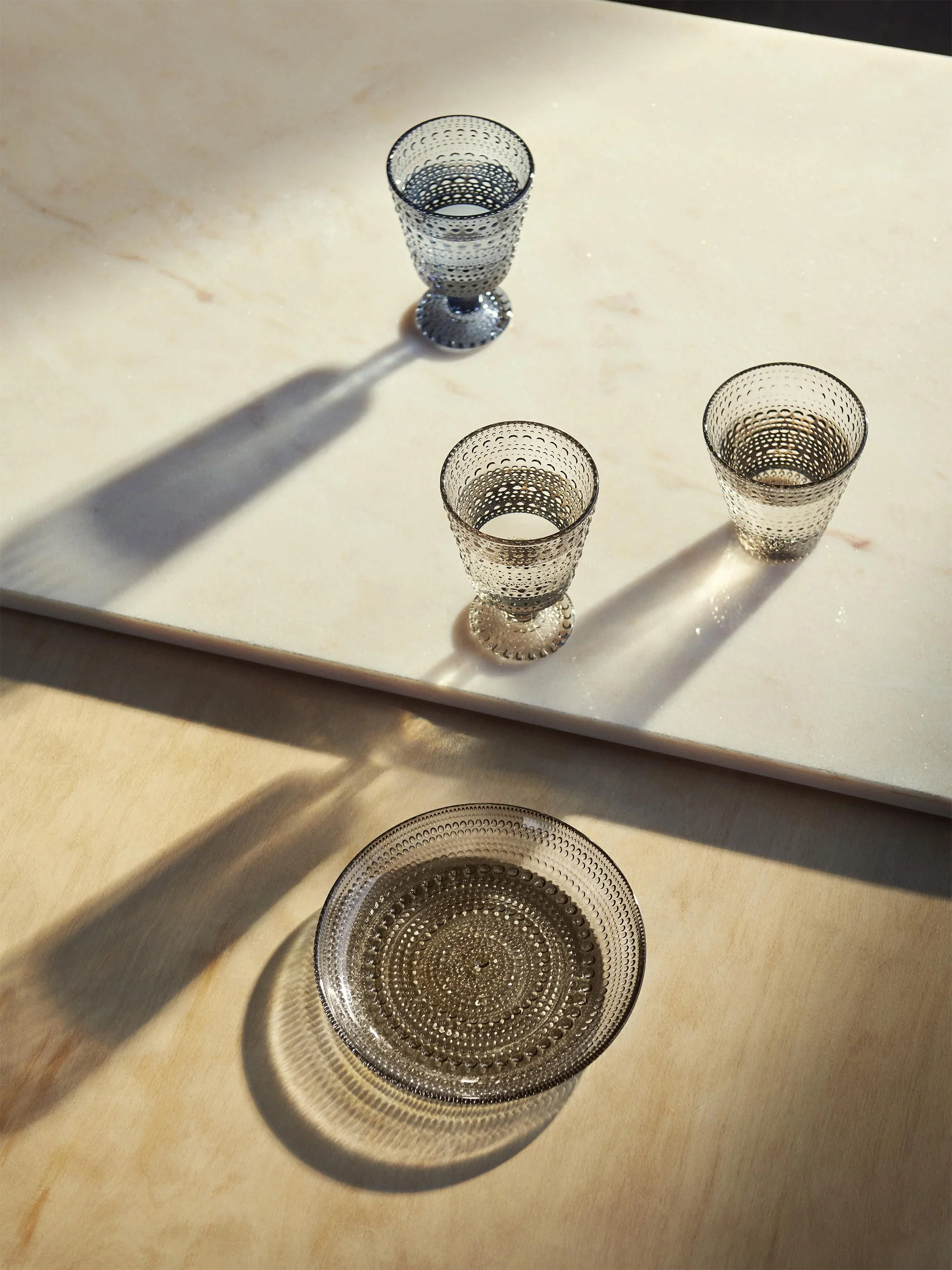 Glas-Frühstücksteller Kastehelmi