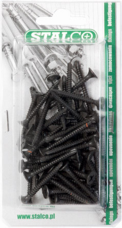 Wkręt samowiercący fosfatowany z łbem stożkowym BSF ø3,5 x 25 mm , 50 szt. STALCO BSF-3,5*25