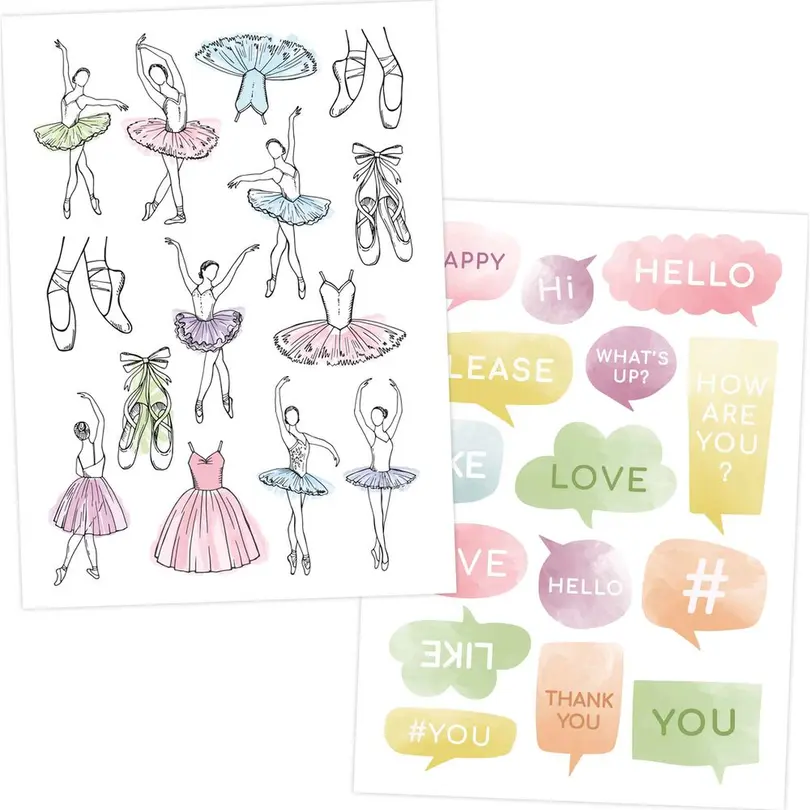 Sticker 6er-Set Pop Art