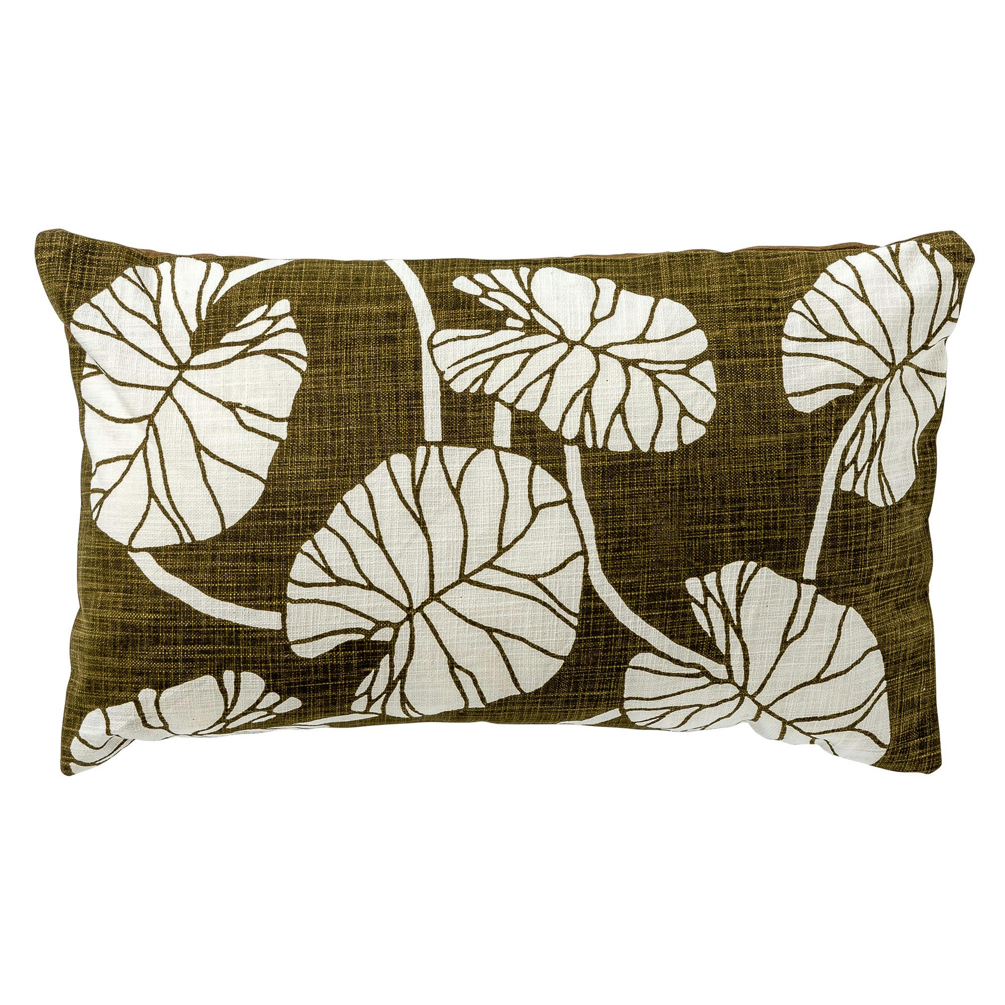 - Housse de coussin vert en coton-30x50 cm avec motif