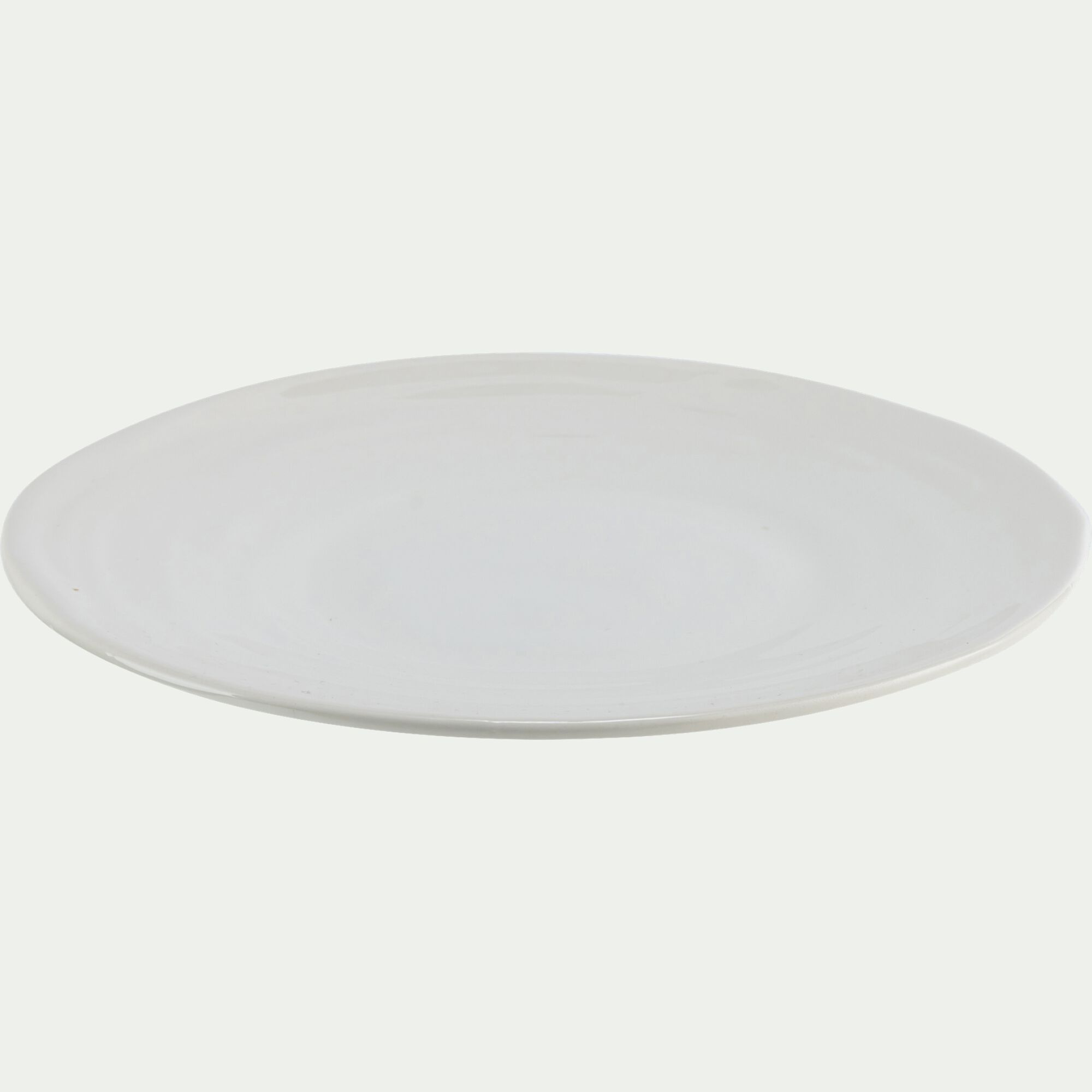 PALERME - Assiette plate en faïence D26,5cm - blanc