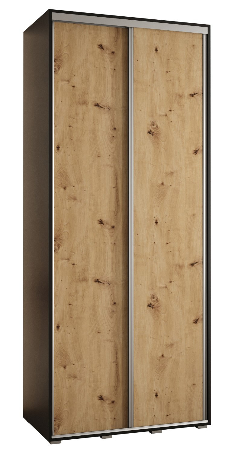 Szafa przesuwna 60 wysoka Davos 1 120 czarny artisan srebrny