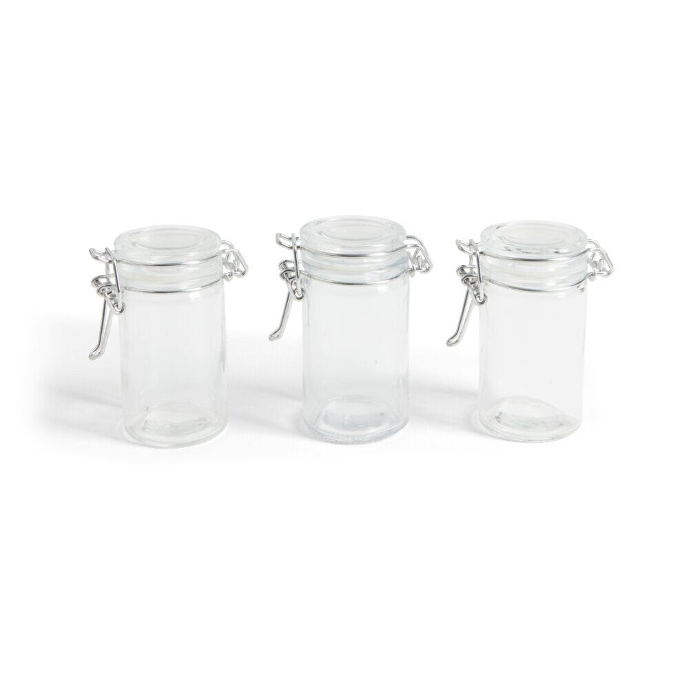 Lot de 3 pots à épices en verre