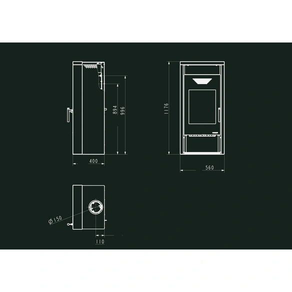 Kaminofen »Logi«, KO 101, Leistung: 8 kW
