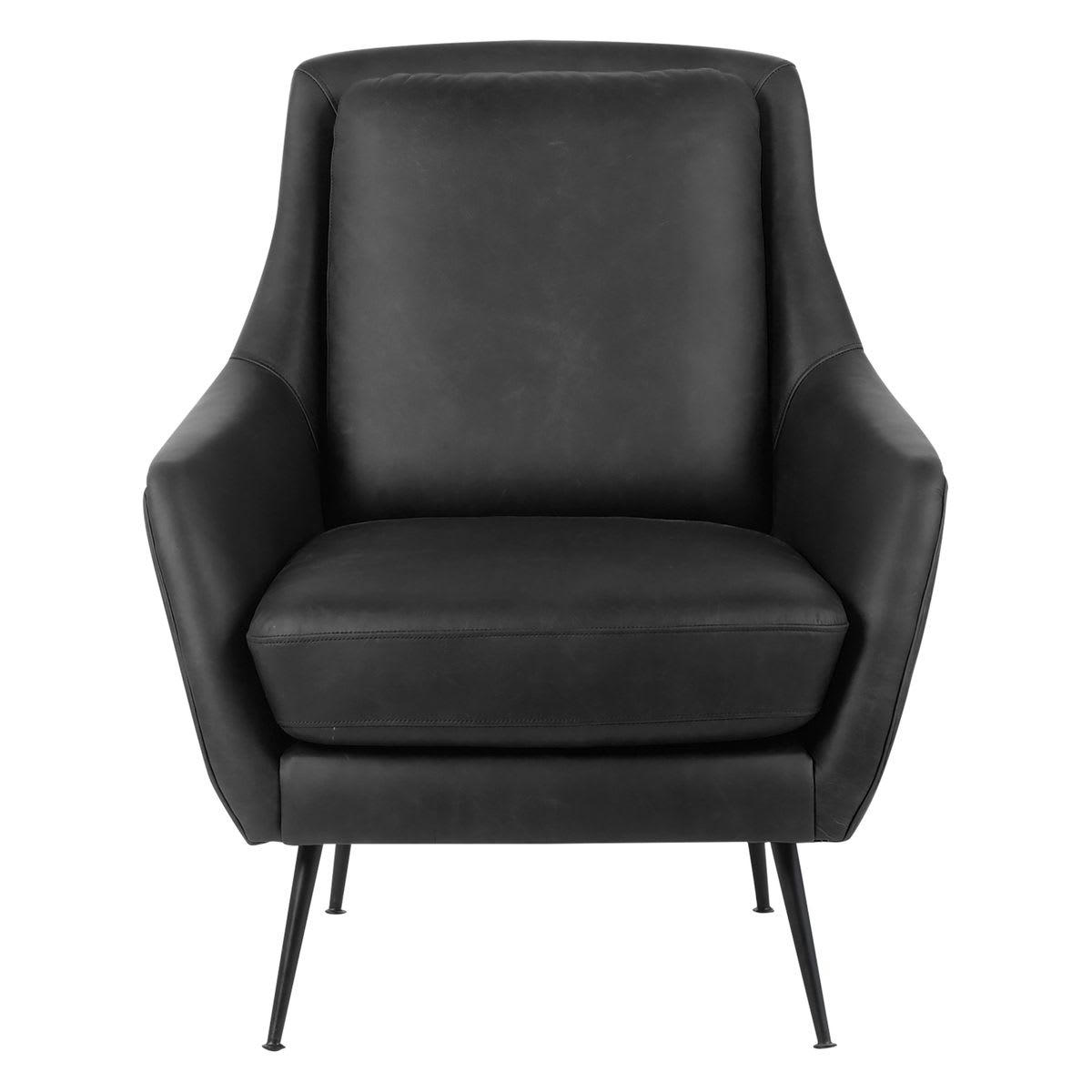 ALTO - Fauteuil cuir noir