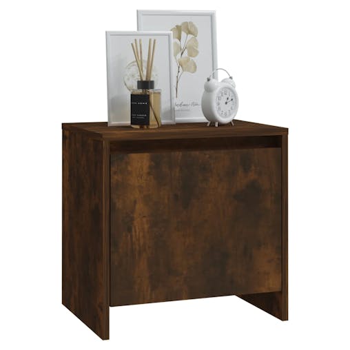 NNEVL Bedside Cabinets 2 pcs Smoked Oak 45x34x44.5 cm Chipboard